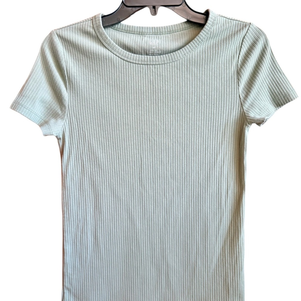GAP Green Ribbed Fitted T-Shirt
